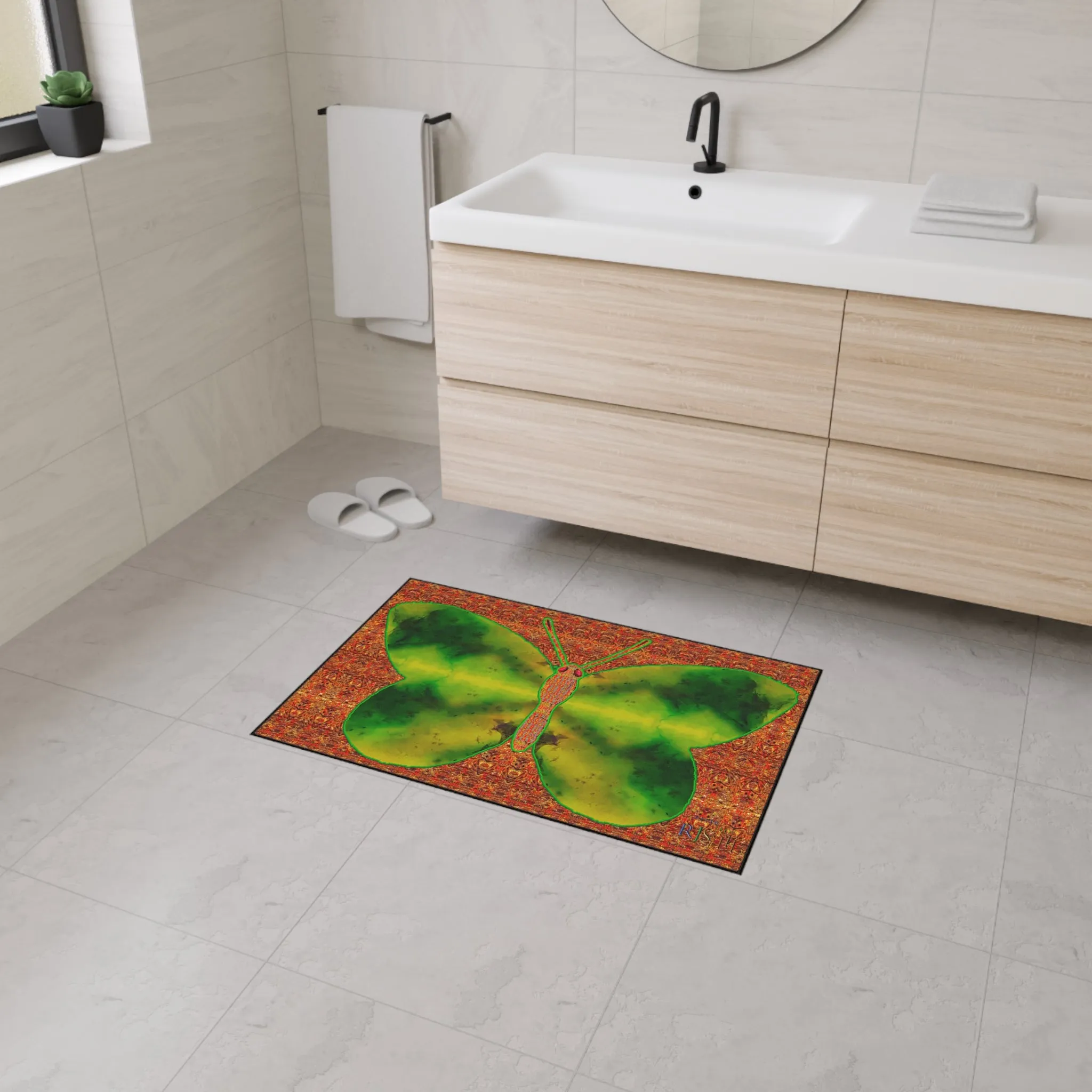 Heavy Duty Floor Mat (Butterfly Glade Denizen & Samhain Dream Thaw 15 & Orange Logo@Alchemic) RJSTH@Fabric#3_9 of 16 RJSTHw2025 RJS