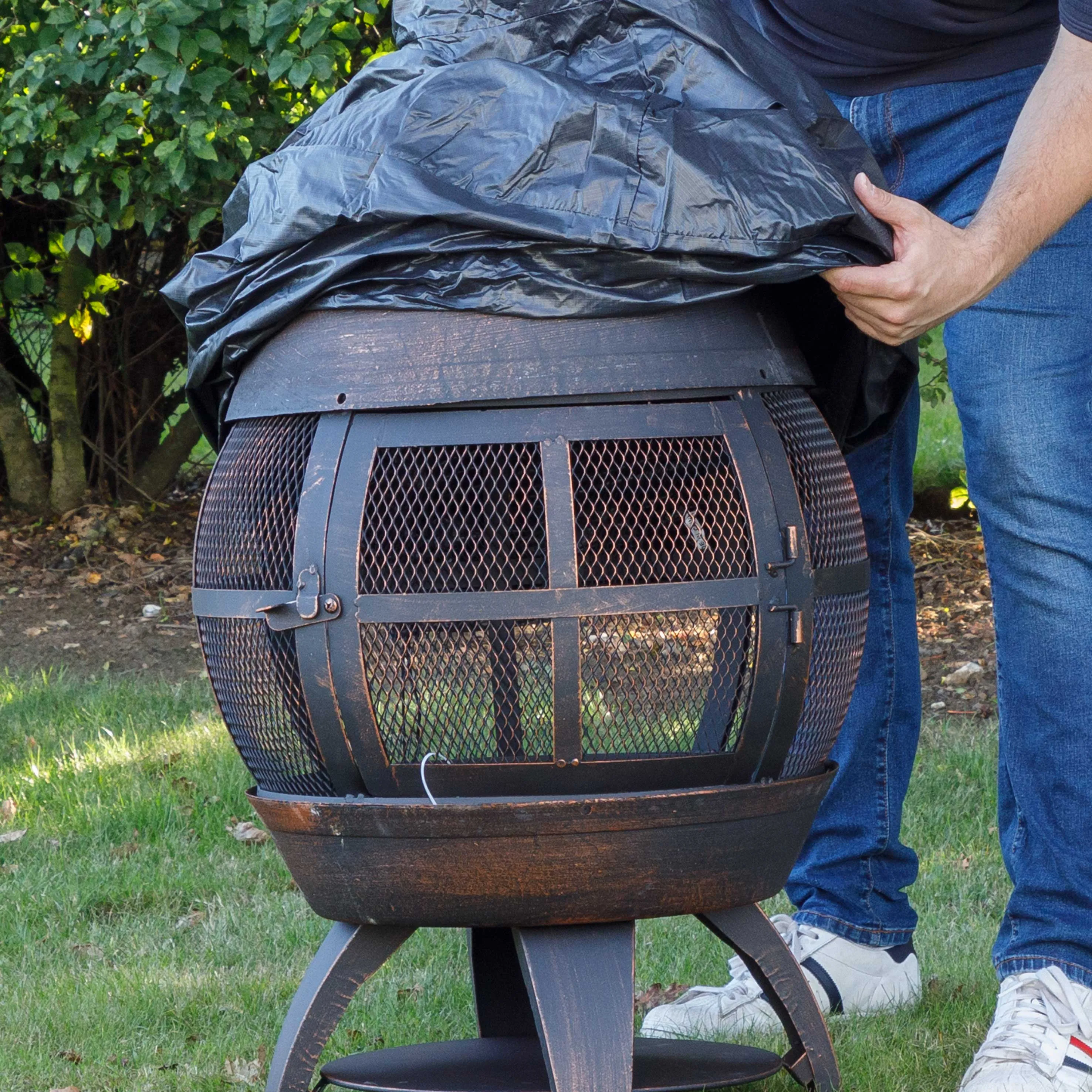 Heavy Duty, Water Resistant, PVC Fire Pit Cover with Drawstrings for DG112 - DG122