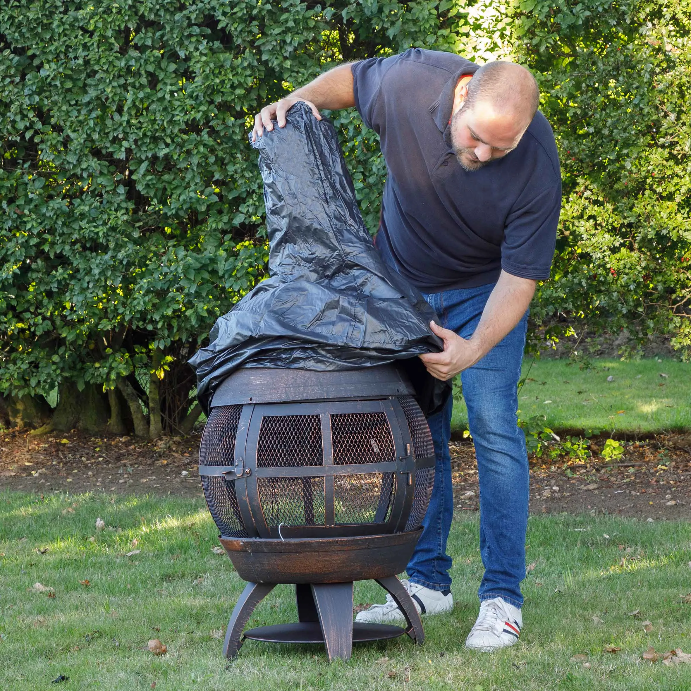 Heavy Duty, Water Resistant, PVC Fire Pit Cover with Drawstrings for DG112 - DG122