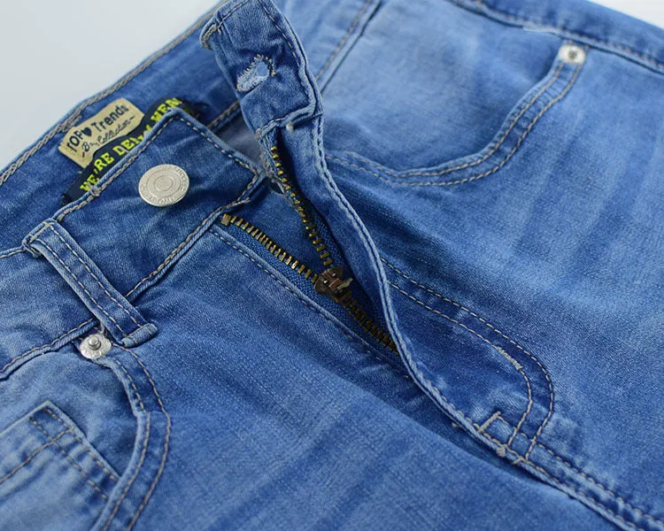 High Waist Slim Stretch Wash Irregular Jeans