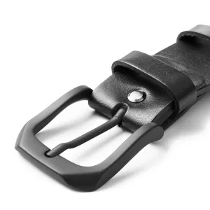 HIMO 3 - Full Grain Black Leather Belt