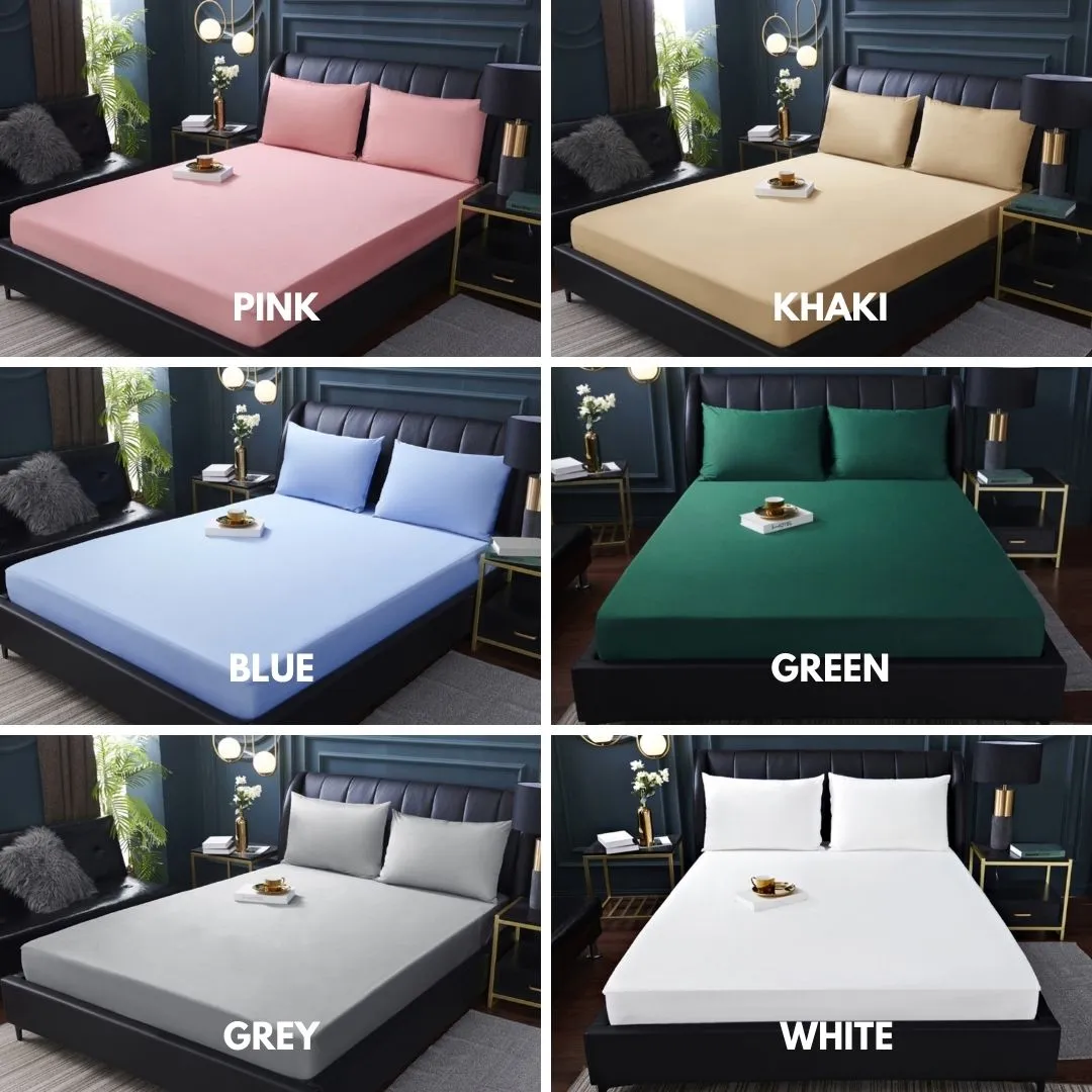 Homlly Breathable Cooling Waterproof Fitted Sheet with 30cm Deep Pocket