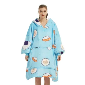 Hoodie Blanket Adult Sushi