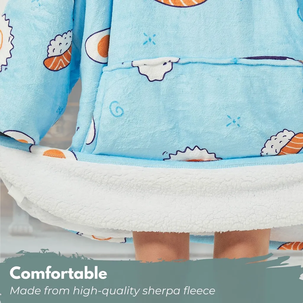 Hoodie Blanket Adult Sushi