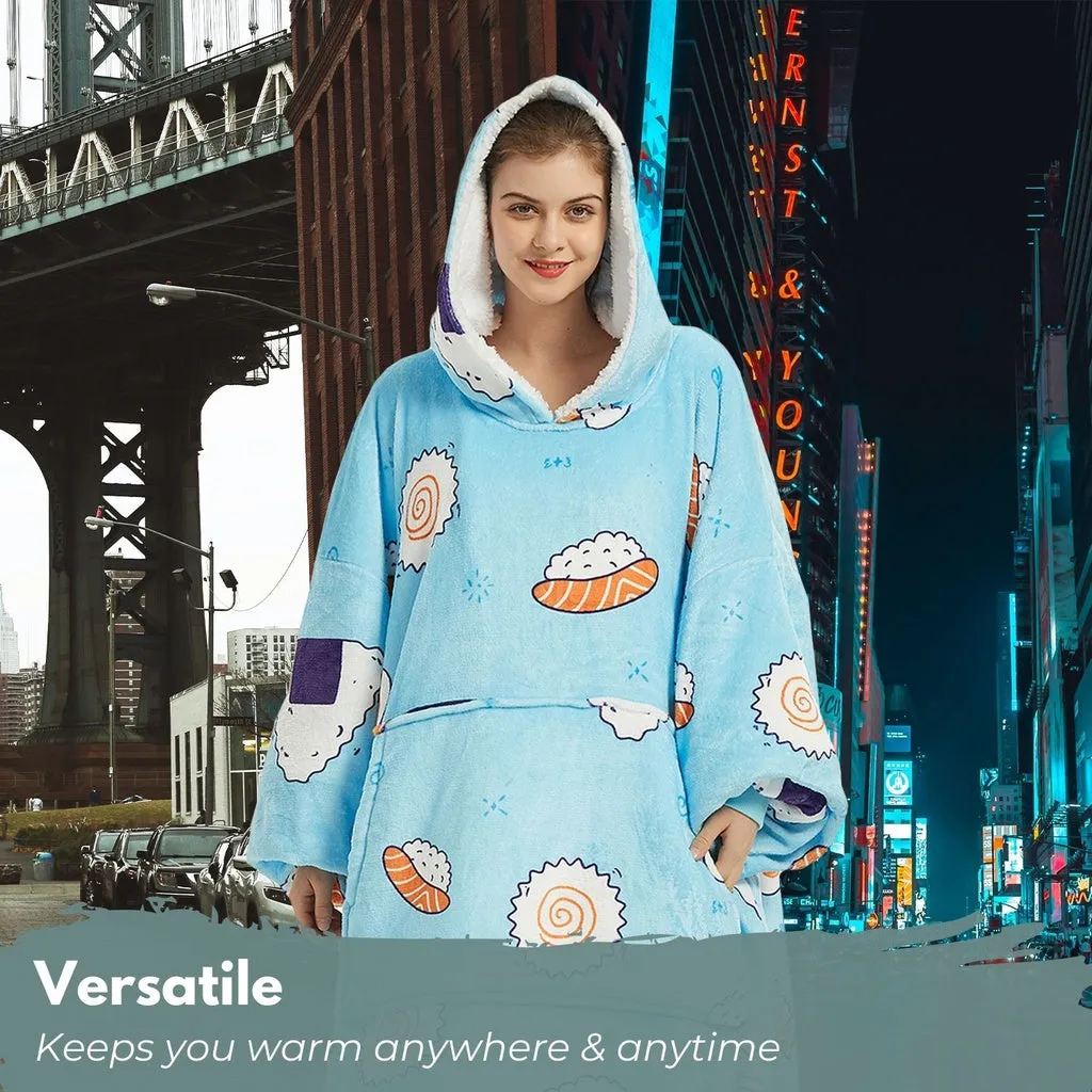 Hoodie Blanket Adult Sushi