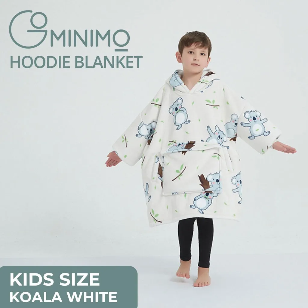 Hoodie Blanket (Kids Koala Bear White) GO-HB-140-AYS
