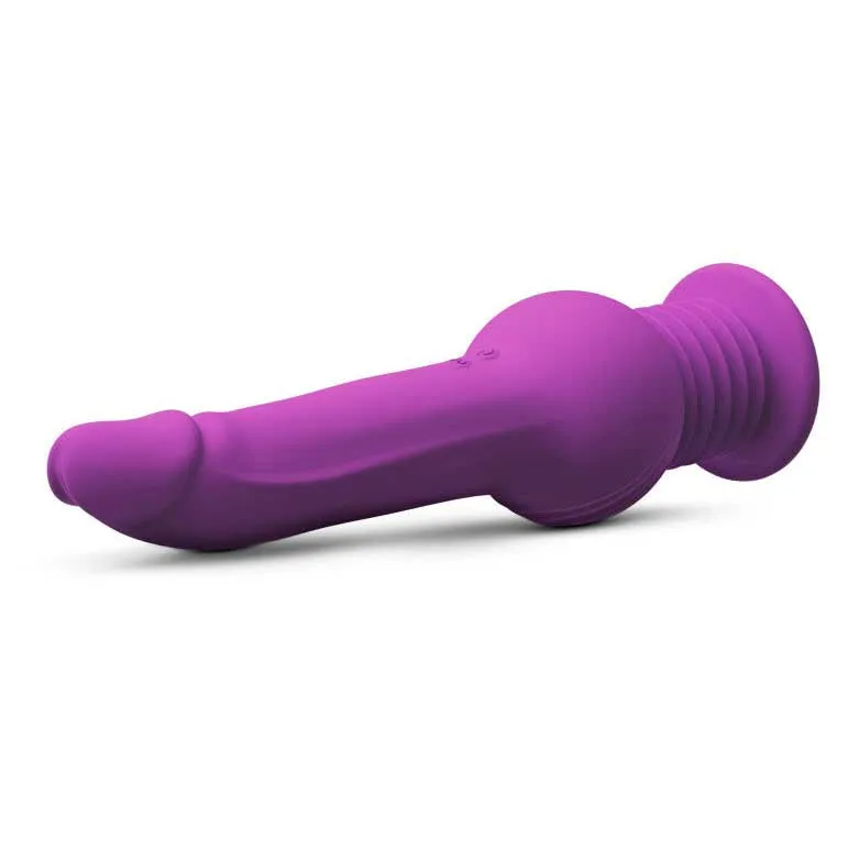 Impressions New York Gyro-Quake 9.75" Vibrating and Thumping G-Spot Dildo