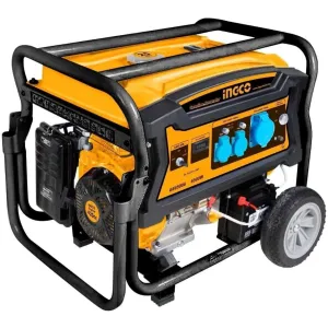 Ingco 6.5KW Gasoline Generator with Electric & Recoil Start & 25L Fuel Tank - GE65006