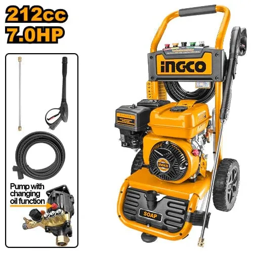 Ingco Axial Pump Gasoline Pressure Washer 7.0HP 235Bar - GHPW2103