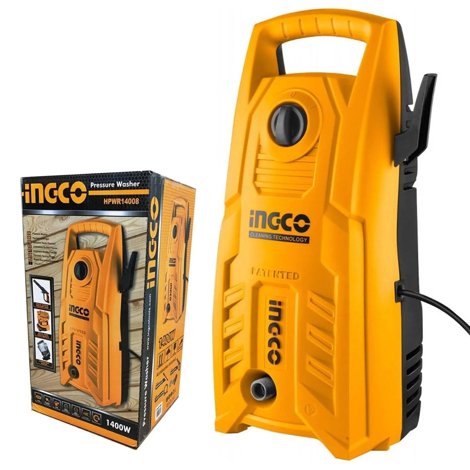 Ingco High Pressure Washer 1400W 130Bar - HPWR14008