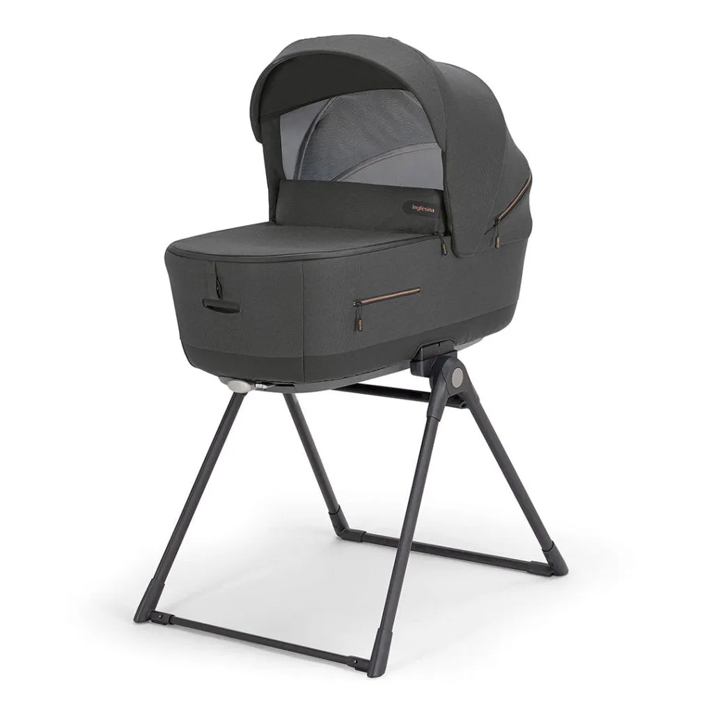 INGLESINA Aptica XT 5 Piece Travel Systems with Car Seat and 360 Rotating Isofix Base - Magnet Grey