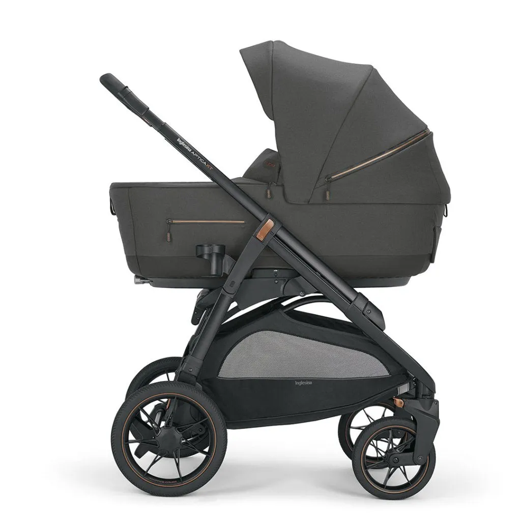 INGLESINA Aptica XT 5 Piece Travel Systems with Car Seat and 360 Rotating Isofix Base - Magnet Grey