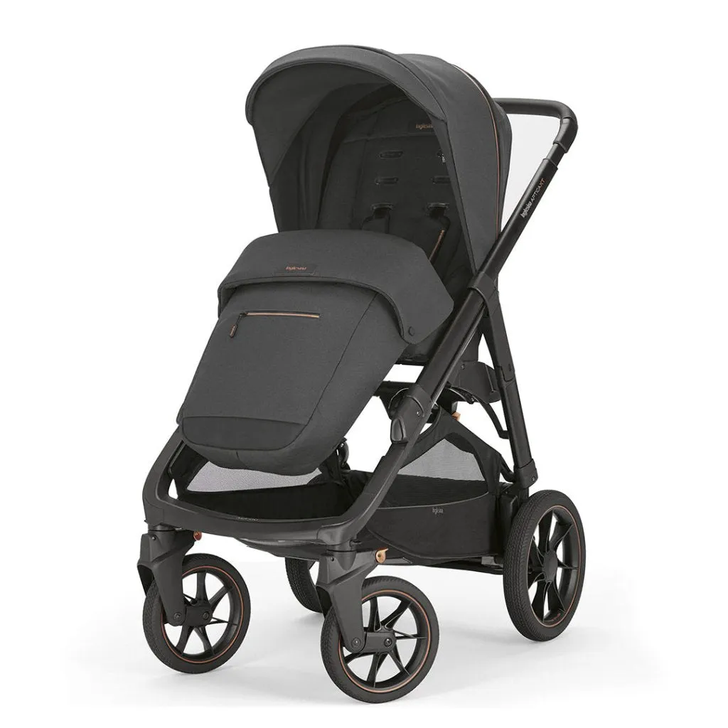 INGLESINA Aptica XT 5 Piece Travel Systems with Car Seat and 360 Rotating Isofix Base - Magnet Grey