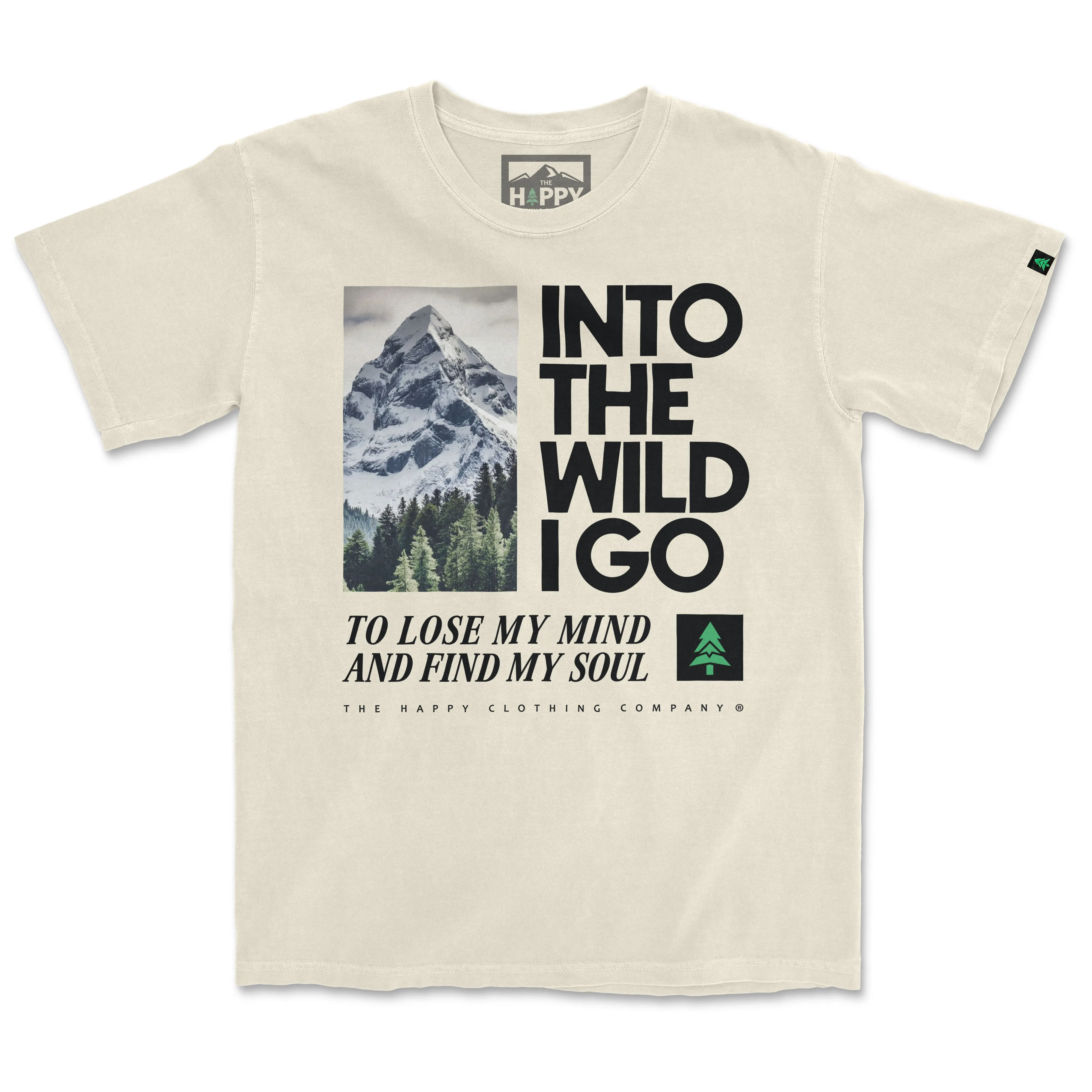 Into The Wild Peaks & Pines Edition 'Vintage Tee' | Oversized Heavyweight |