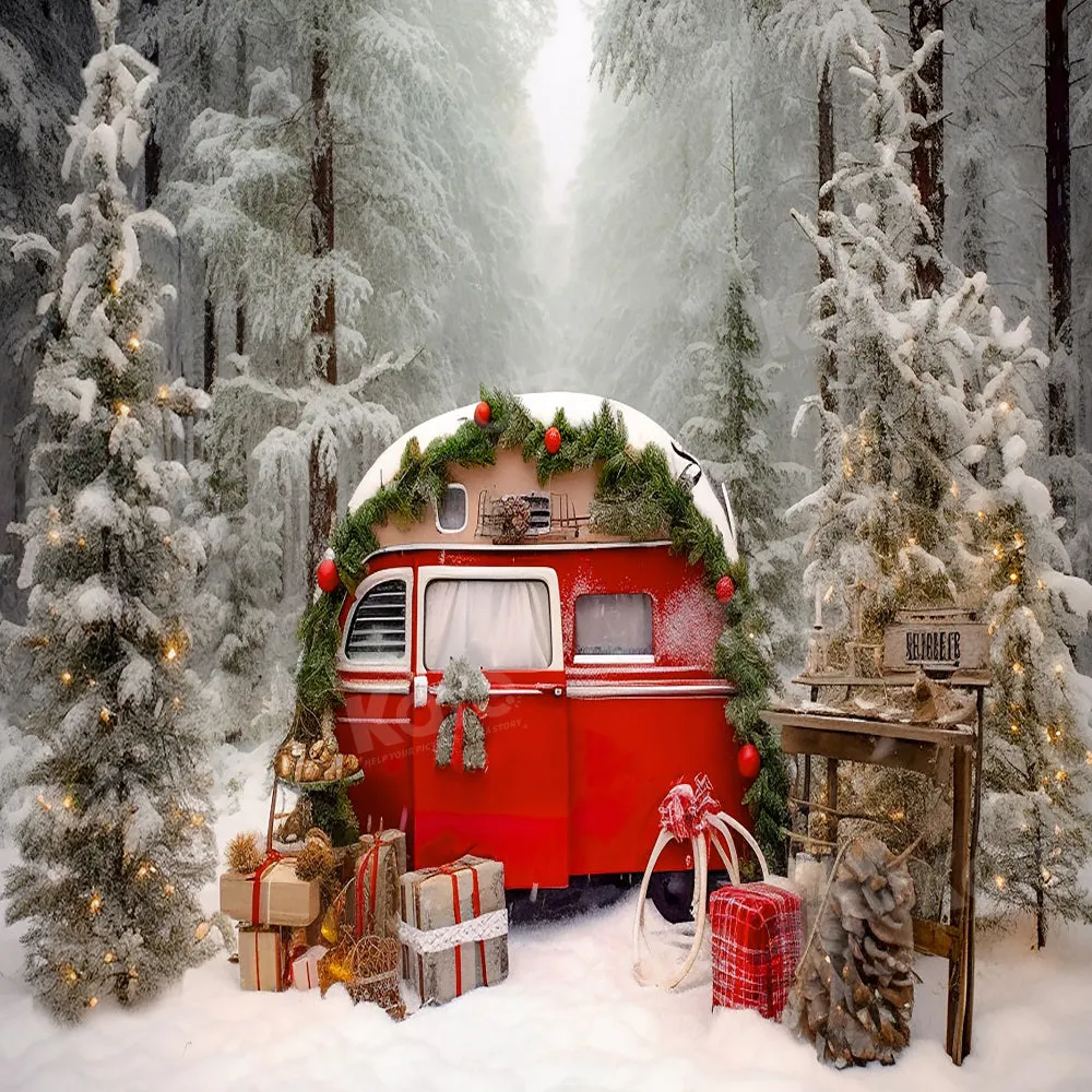 Kate Christmas Snow Forest Backdrop for Photography