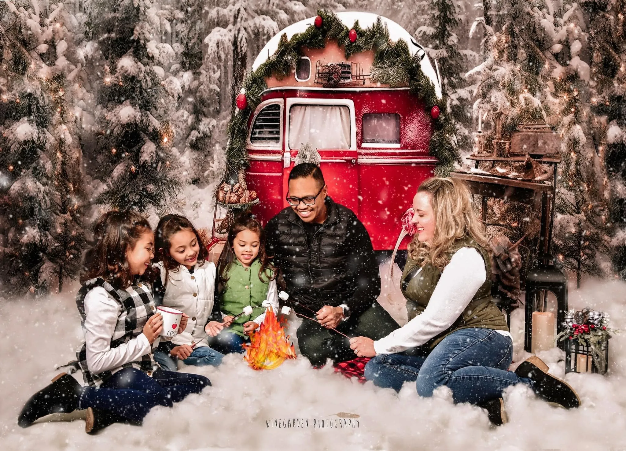 Kate Christmas Snow Forest Backdrop for Photography