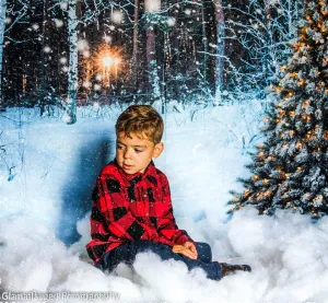Kate Christmas Tree in snow Backdrops for Photography