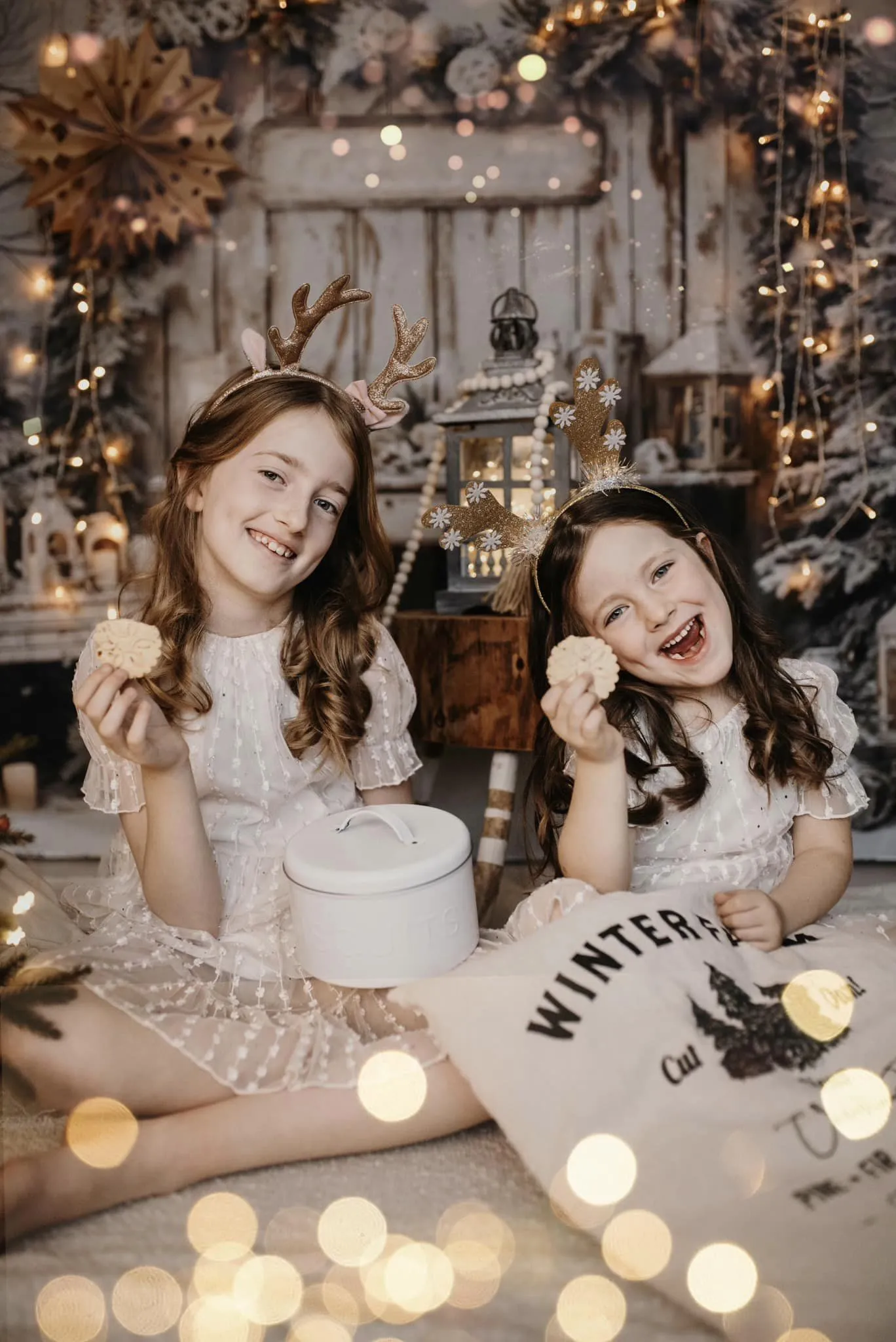 Kate Christmas Tree Snow Candles Backdrop Designed by Emetselch