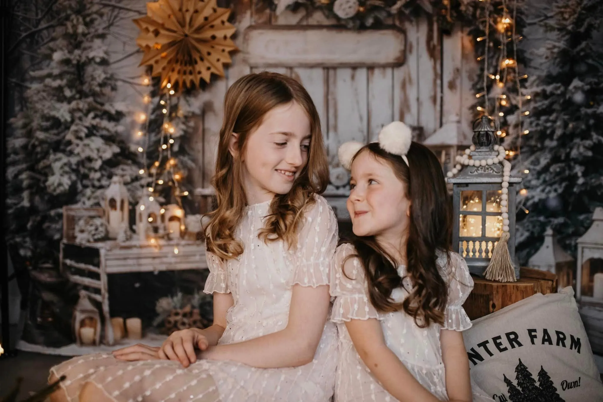 Kate Christmas Tree Snow Candles Backdrop Designed by Emetselch