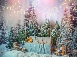 Kate Decoration Snow Scene Backdrop for Christmas Photography