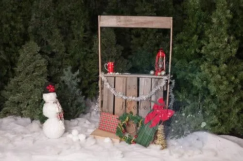 Kate Holiday Snow Christmas Decorations Backdrop for Photography Designed by Jenna Onyia