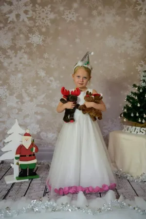Kate Sliver Glitter Snowflake Snow Winter Christmas Backdrop for Photography