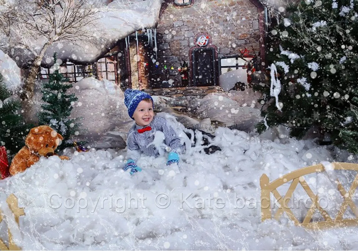Kate Snow House Fairytale Backdrop Photography With Tree for Children
