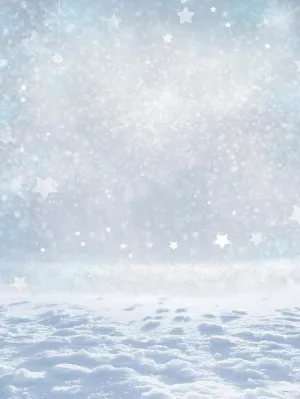 Kate White Winter Photo Props Snow Sliver Glitter Backdrop