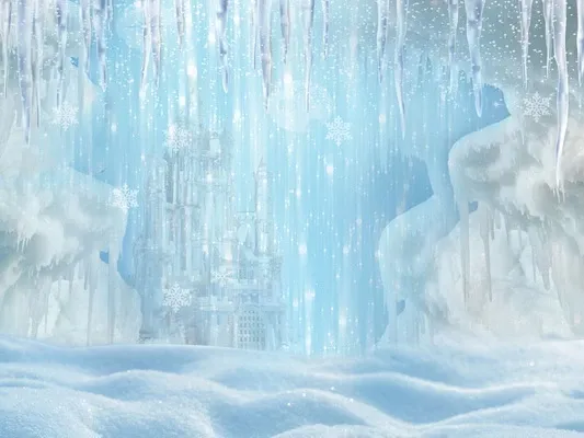 Kate Winter Ice Frozen Snow Castle/Christmas Backdrop Designed By Jerry_Sina