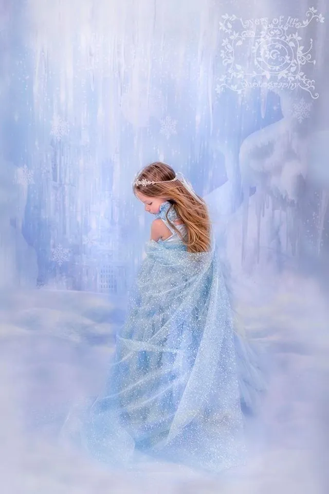 Kate Winter Ice Frozen Snow Castle/Christmas Backdrop Designed By Jerry_Sina