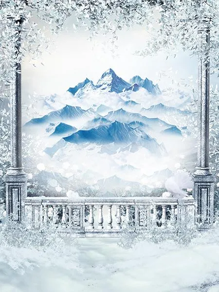 Kate Winter Scenic Photography Backdrop Frozen Snow Background