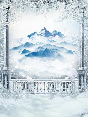 Kate Winter Scenic Photography Backdrop Frozen Snow Background