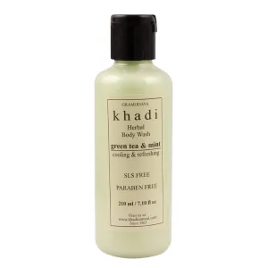 Khadi Natural Green Tea And Mint Body Wash Sls & Paraben Free 210ml