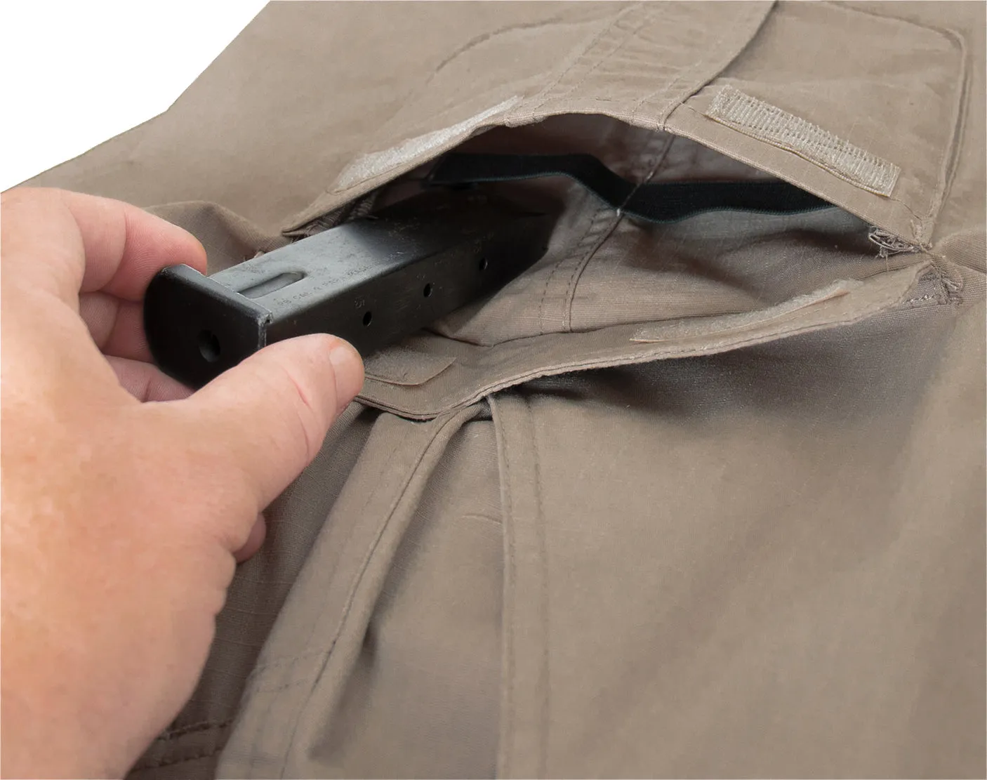 Khaki - Tactical 10-8 Lightweight Field Pants - Poly Cotton Spandex Rip-Stop -  Zipper Fly