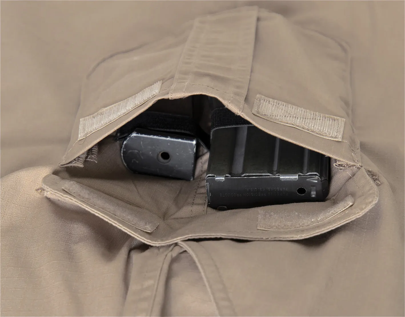 Khaki - Tactical 10-8 Lightweight Field Pants - Poly Cotton Spandex Rip-Stop -  Zipper Fly