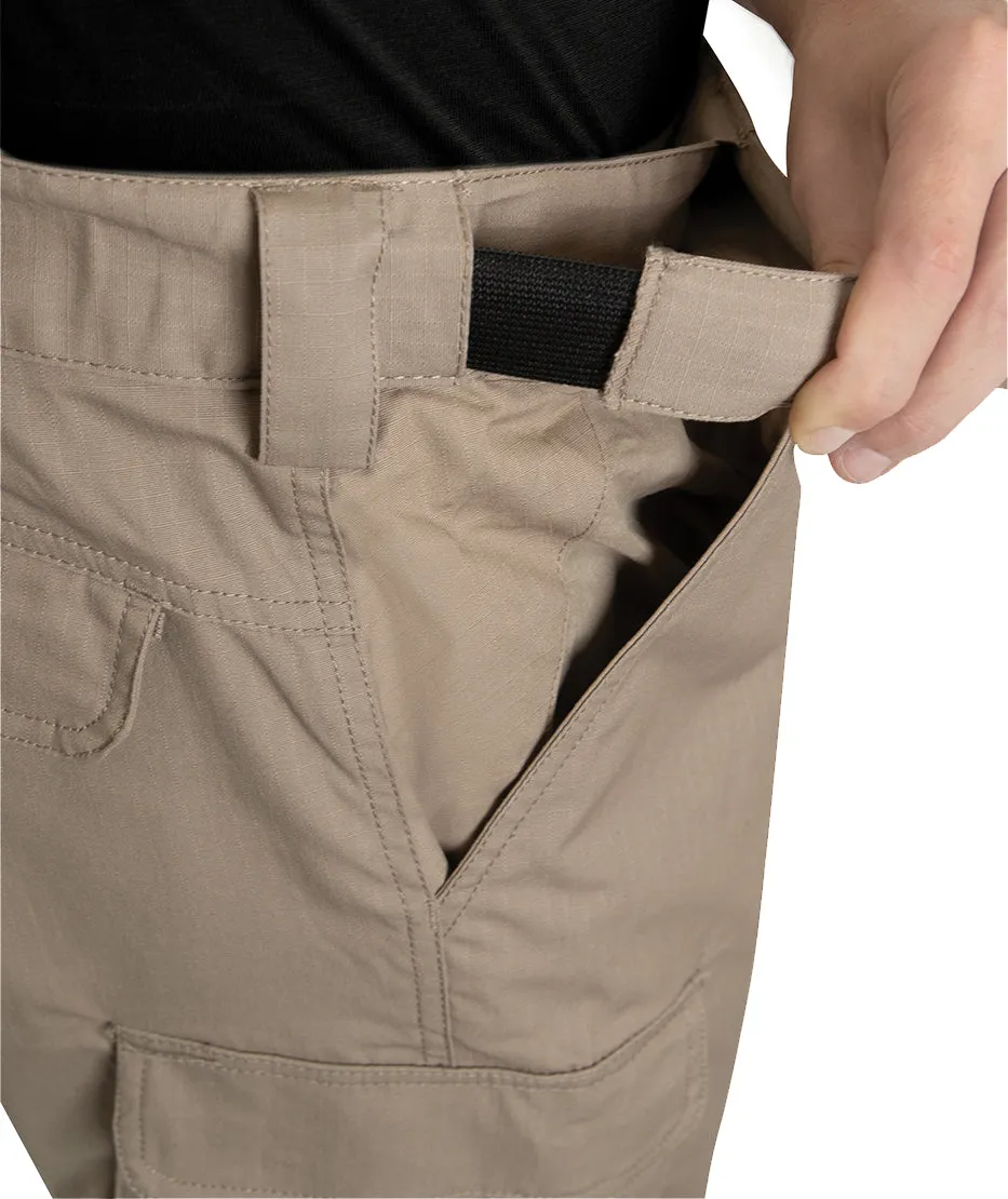 Khaki - Tactical 10-8 Lightweight Field Pants - Poly Cotton Spandex Rip-Stop -  Zipper Fly