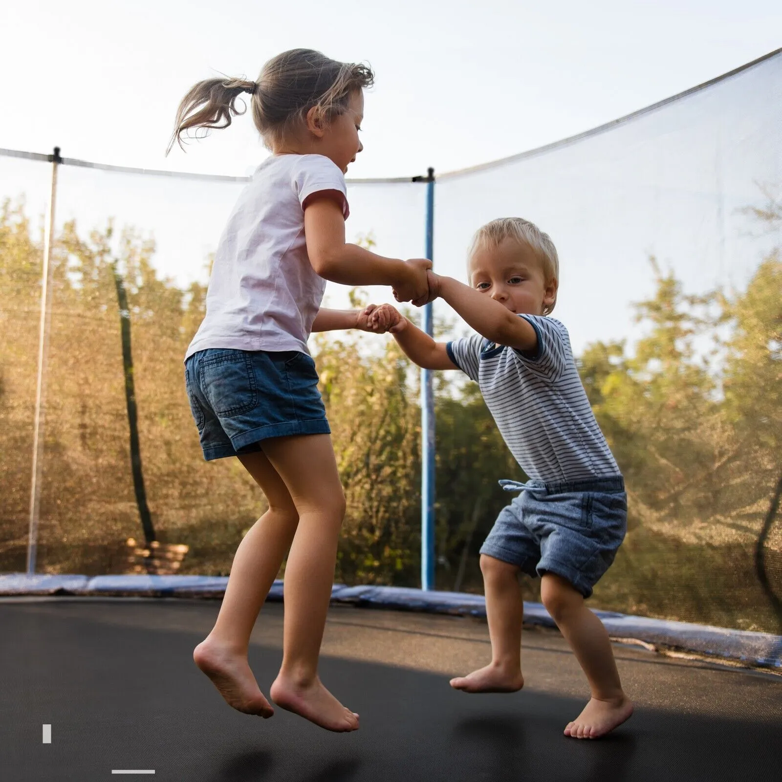 Large 8FT Children Trampolines Outdoor Garden Trampoline with Safety Enclosure Net