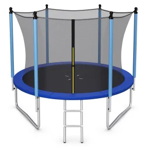 Large 8FT Children Trampolines Outdoor Garden Trampoline with Safety Enclosure Net