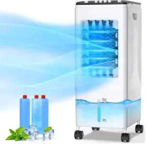 Light Use Retails $140 IKBAOME Portable Air Conditioner, 3-IN-1 Air Cooler Evaporative，[6L Water Tank] & 3 Wind Speeds, 60° Oscillation & Universal Casters & 3 Ice Boxes, Air Conditioner/Cooling Fan for Room Office Home.