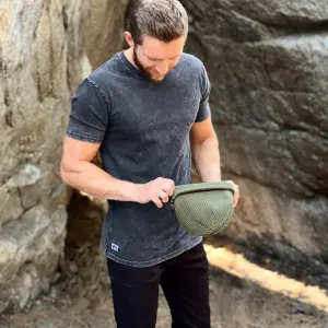 Lightweight Stone Wash Cotton Tee w/ Logo Label