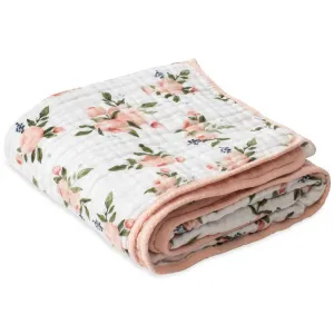 Little Unicorn Cotton Muslin Quilt (Watercolour Roses)
