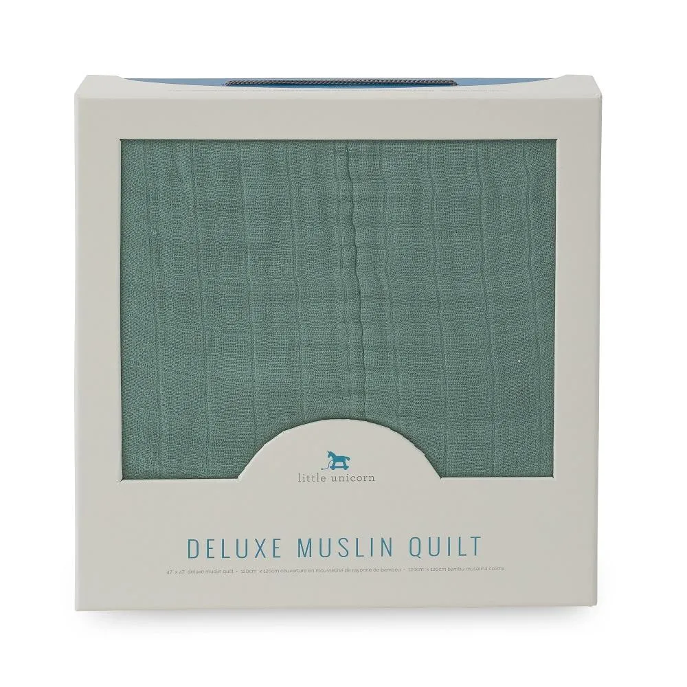 Little Unicorn Deluxe Muslin Quilt (Sage)