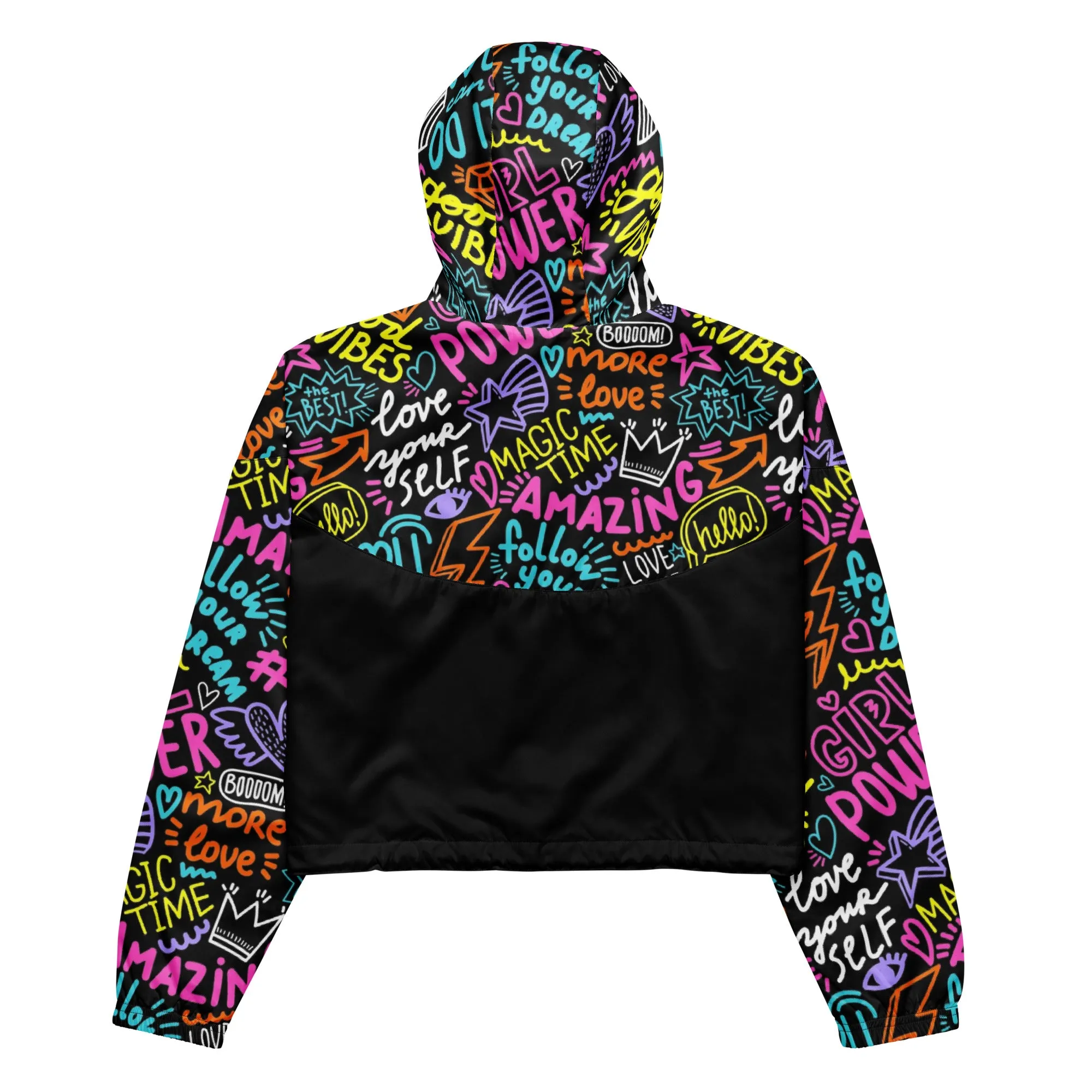 Maadish | Women’s Black cropped windbreaker