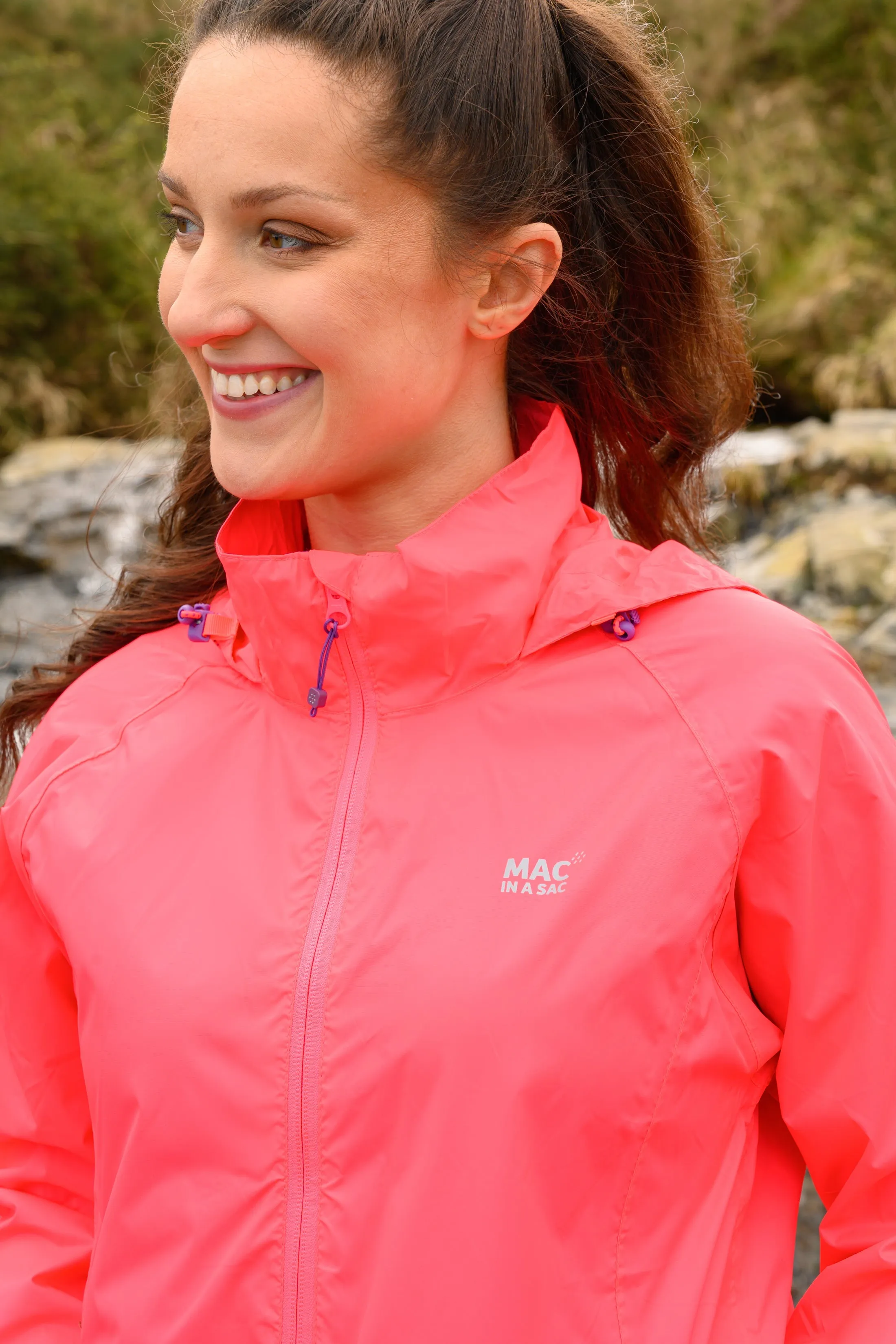 MAC IN A SAC ORIGIN II PACKABLE WATERPROOF JACKET - NEON WATERMELON