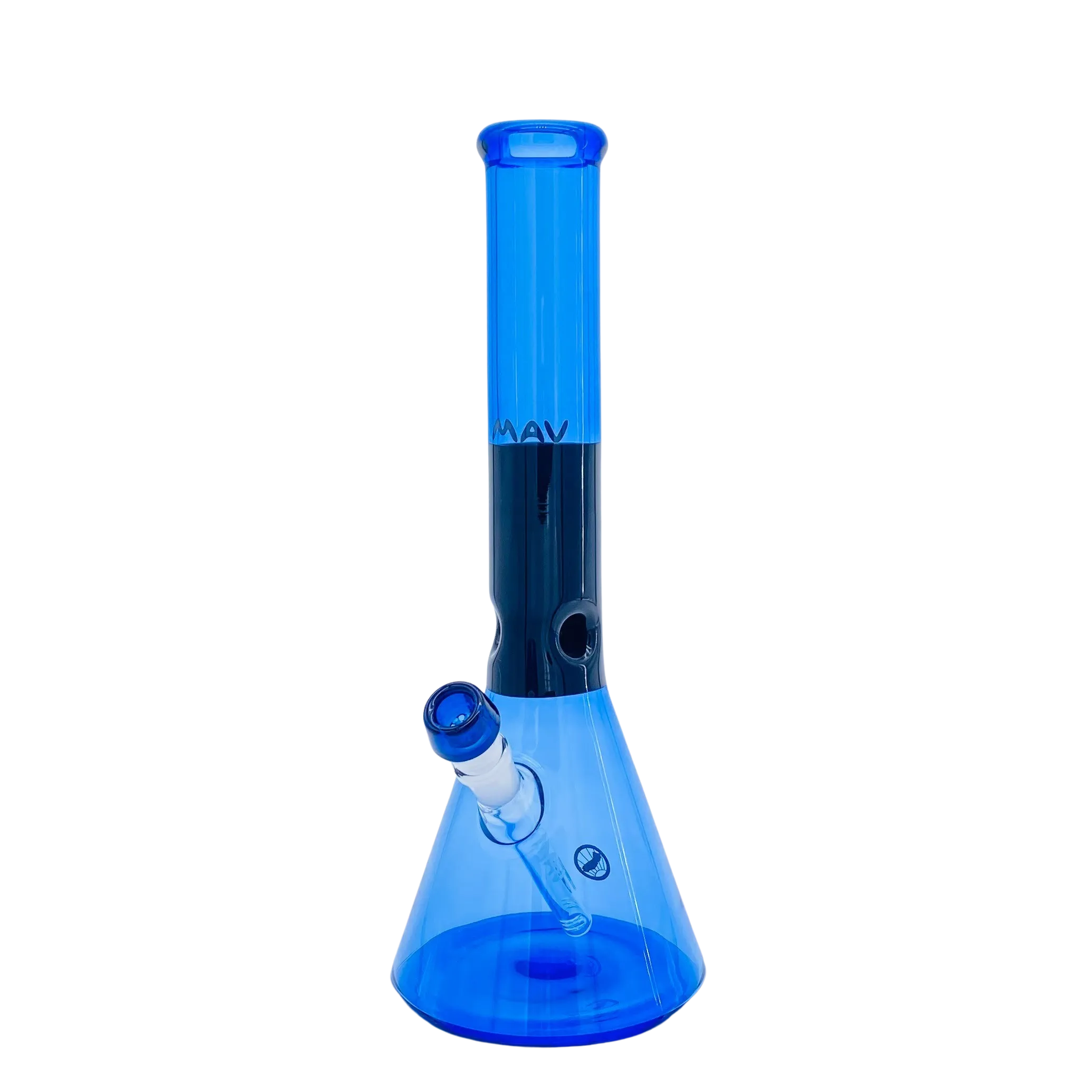 MAV 15" x 5mm Beaker Bong Black & Blue