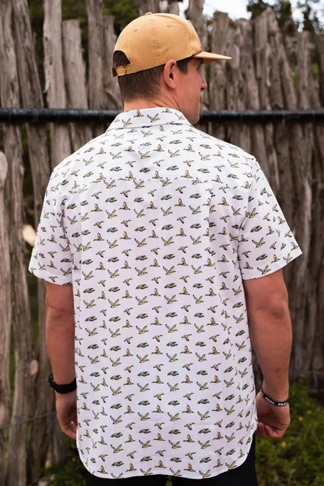 Men's Burlebo Performance Button Up - Mallard Ducks