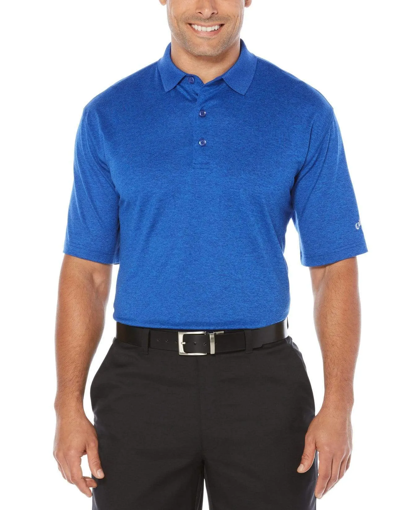 Mens Cooling Heathered Polo