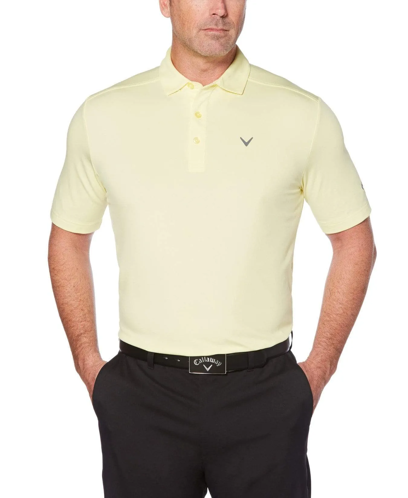 Mens Cooling Micro Hex Polo With Chevron