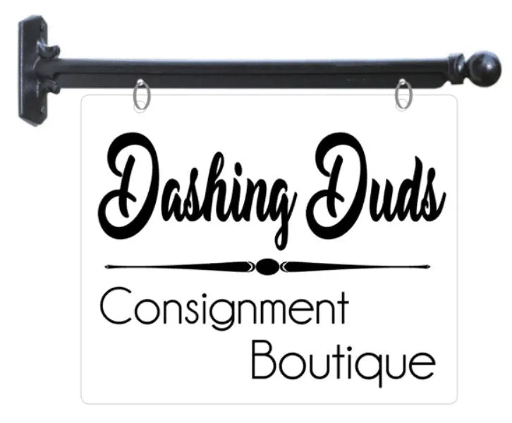 Metal Sign with 18" Straight Bracket - 2-Sided Perfect for Businesses, House Signs and more! Outdoor