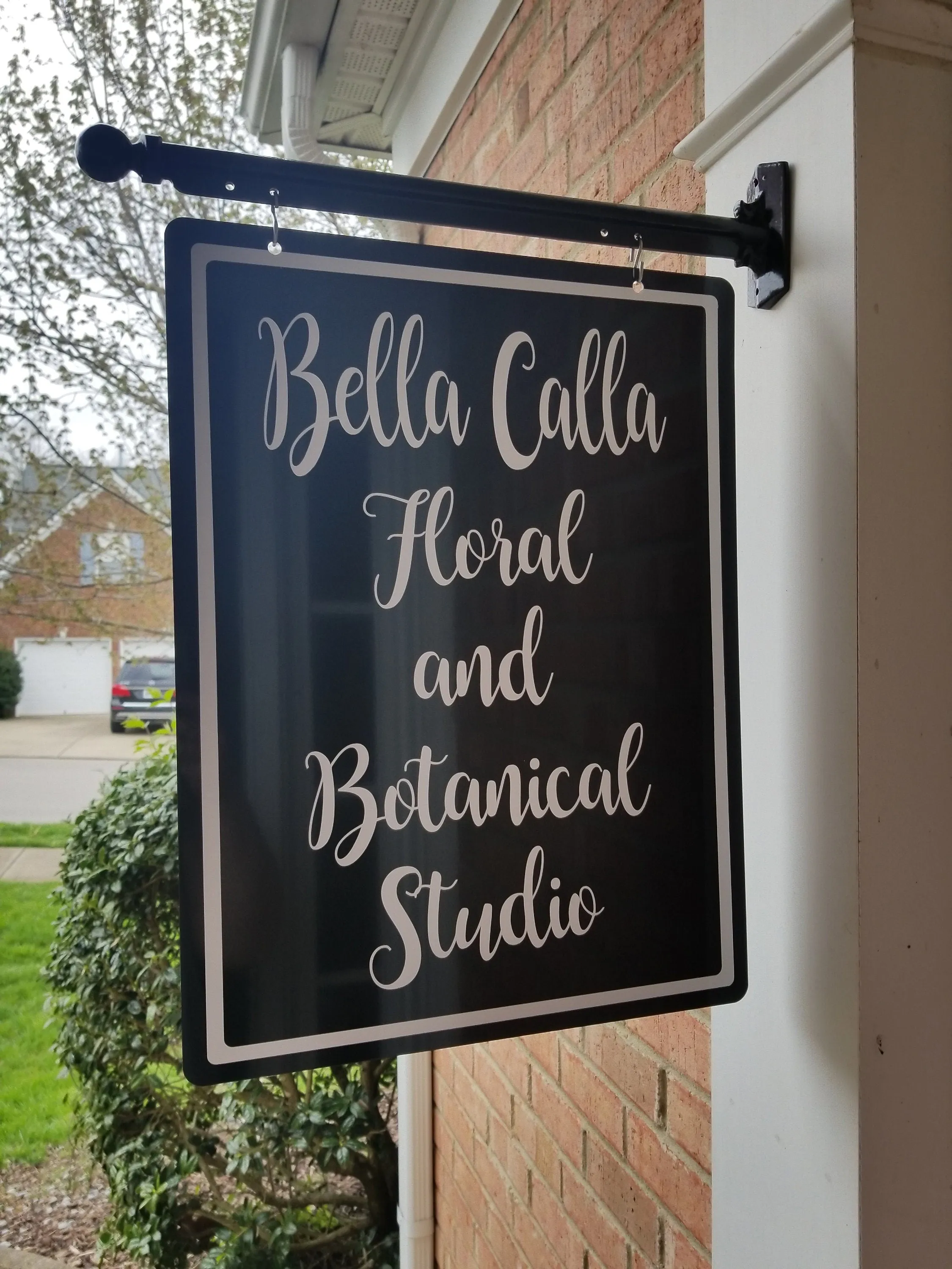 Metal Sign with 18" Straight Bracket - 2-Sided Perfect for Businesses, House Signs and more! Outdoor